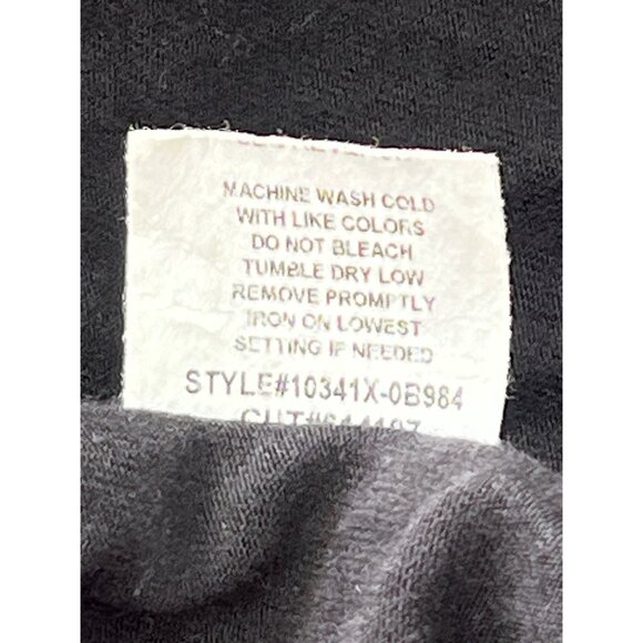 Pebble and Stone Waterfall Cardigan Women 1X Black Mixed Media Chiffon Classic - Picture 8 of 9